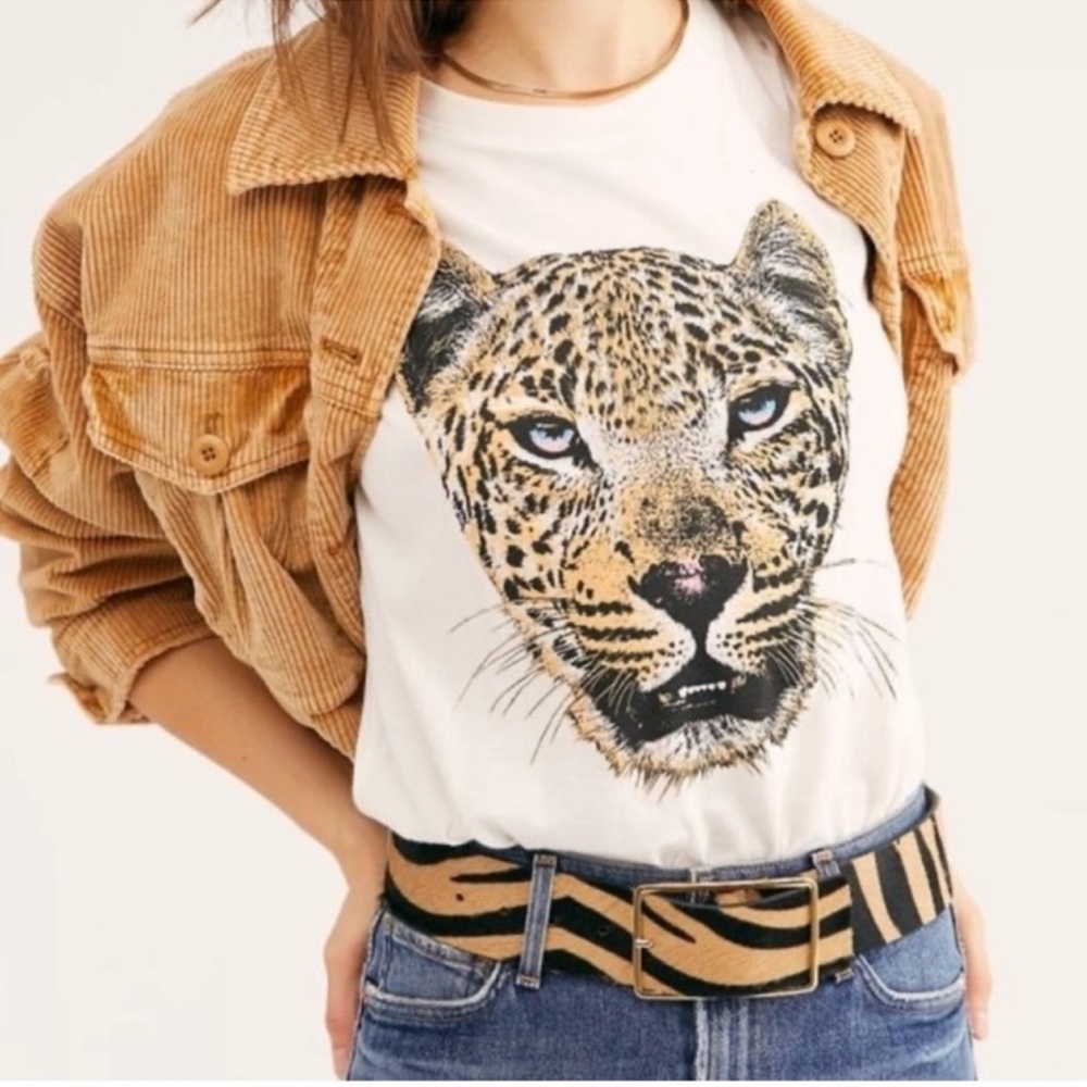 Daydreamer X Free People Leopard T-Shirt Bodysuit